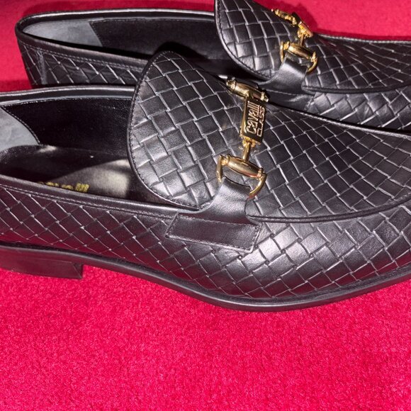 Cavalli Class by Roberto Cavalli Textured Leather Bit Loafers main image 4